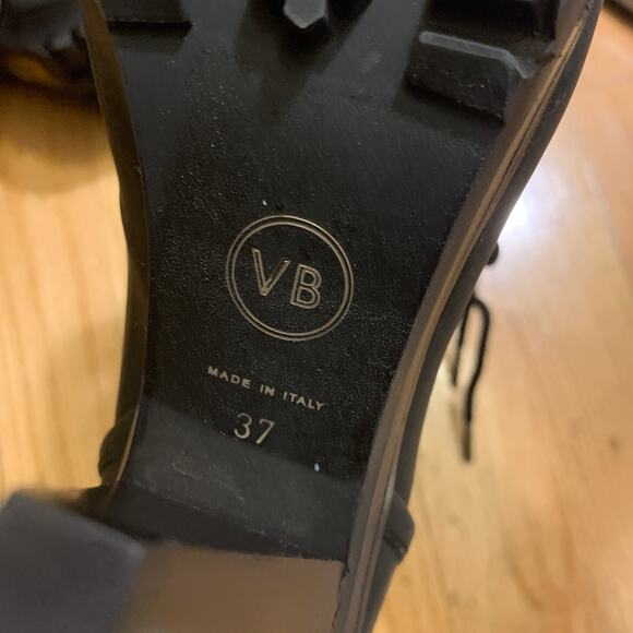 Veronica Beard IT 37 US 7 Charley Coated Leather Lace-Up Ankle Bootie Boots Goth - Picture 8 of 13